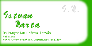 istvan marta business card